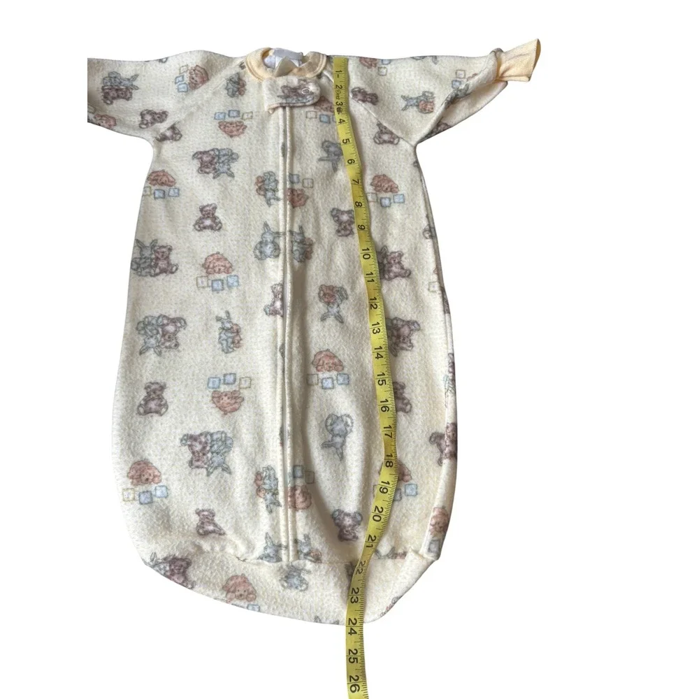 Vintage Carter's Baby Sleep Sack Teddy Bear Bunny Print One Size 21 Lbs As Is